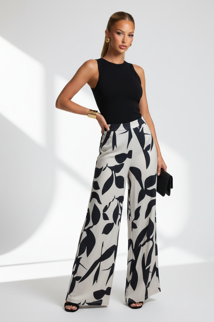Pantalón Flora Noir