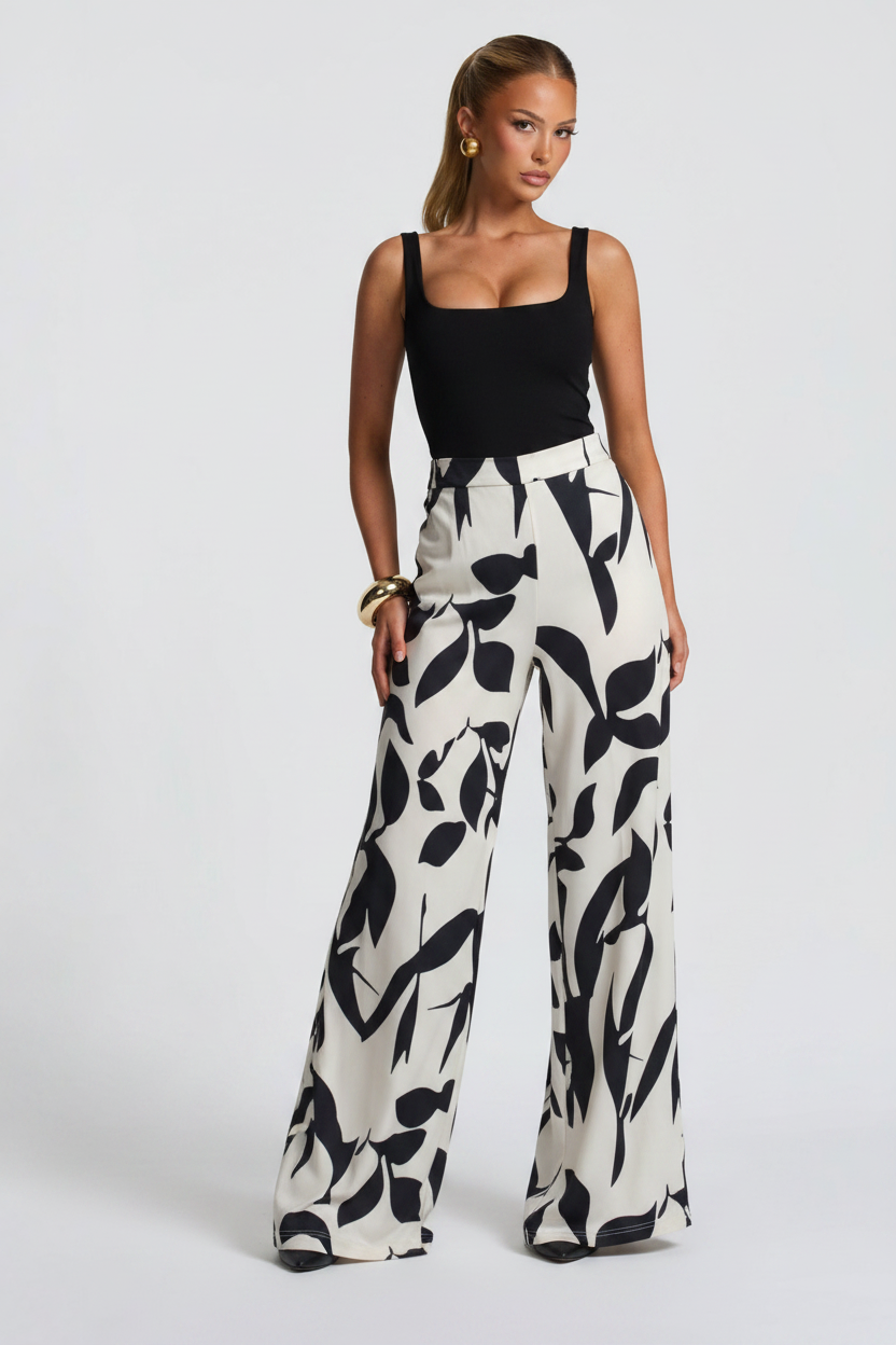 Pantalón Flora Noir